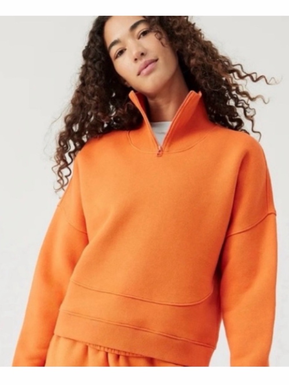 Outdoor Voices Womens Nimbus 1/4 Zip Sweatshirt
